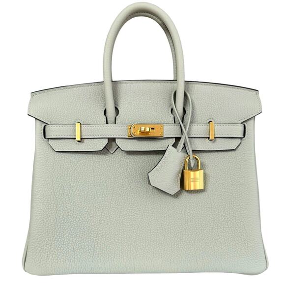Hermes Birkin 25 Gris Neve Gray Togo Leather Gold Hardware 2023 HandbagO - Picture 1 of 8